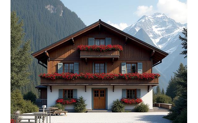 Historisches Foto des Alpenblick Hotels 1993
